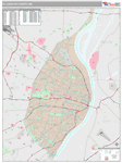 St. Louis City Wall Map Premium Style